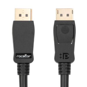 Rocstor DisplayPort 1.4 Video Cable– HBR3 HDR, Super UHD – Gold Plated { Best Price In India }- Distributor