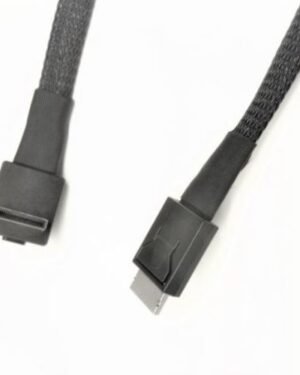 Micro SATA Cables OCuLink SFF-8611 Male Plug to Right Angled Male Cable Assembly -20 Inches { Best Price In India } -Distributor