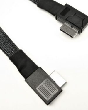 Micro SATA Cables OCuLink SFF-8611 Straight Angled Male to Straight Angled Male Cable Assembly -20 Inches { Best Price In India } -Distributor