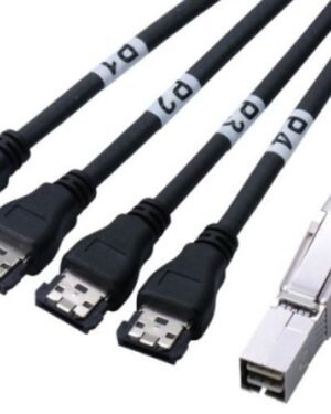 Micro SATA Cables SAS HD SFF-8644 Host to 4 eSATA Fanout Cable - 2 Meter { Best Price In India } -Distributor