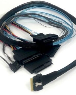 Micro SATA Cables ‌SlimSAS 8i S‌FF-8654 to 4 X SFF-8639 NVME U2 Cable - 1 Meter { Best Price In India } -Distributor