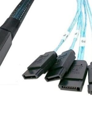 Micro SATA Cables Internal Mini SAS HD SFF-8643 to 4 SATA Internal Cables 1 Meter { Best Price In India } -Distributor