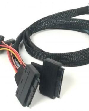 Micro SATA Cables ‌SlimSAS 8i (SFF-8654) Cable to Two U.2 Connectors - 100 CM { Best Price In India } -Distributor