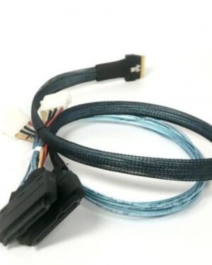 Micro SATA Cables ‌‌SlimSAS 8i S‌FF-8654 to 2 X SFF-8639 U.2 Cable - 1 Meter { Best Price In India } -Distributor