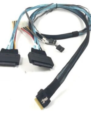 Micro SATA Cables ‌‌‌SlimSAS 8i S‌FF-8654 to 2 X SFF-8639 U.3 Cable - 1 Meter { Best Price In India } -Distributor