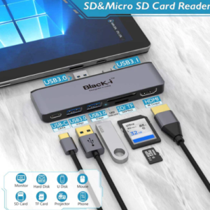 Black-i USB-C 7 in 1 Docking Station for Microsoft Pro Dealer/Best Price in India