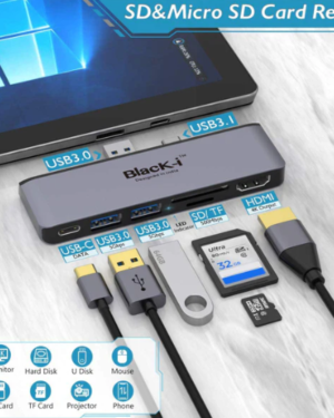 Black-i USB-C 7 in 1 Docking Station for Microsoft Pro Dealer/Best Price in India