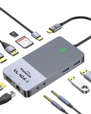 Black-i USB-C 11-in-1 Display Link Docking Station Dealer/Best Price in India