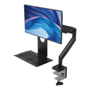 CTA DIGITAL Monitor Arm Clamp Mount with USB Hub and Keyboard Tray SKU: PAD-LTMUH2KB - (Best Price in India)