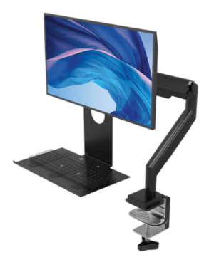 CTA DIGITAL Monitor Arm Clamp Mount with USB Hub and Keyboard Tray SKU: PAD-LTMUH2KB - (Best Price in India)