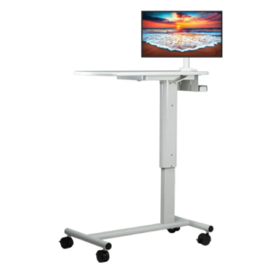CTA DIGITAL Height-Adjustable Rolling Medical Workstation Cart with Adjustable VESA Arm Mount SKU: QPAD-HRWV- (Best Price in India)