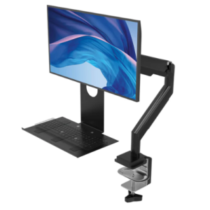 CTA DIGITAL Monitor Arm Clamp Mount with USB Hub and Keyboard Tray SKU: PAD-LTMUH2KB - (Best Price in India)