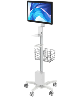 CTA DIGITAL Medical Rolling Cart with Basket, Storage Box, and Handle Add-On Accessories SKU: PAD-MEDRCBW - (Best Price in India)
